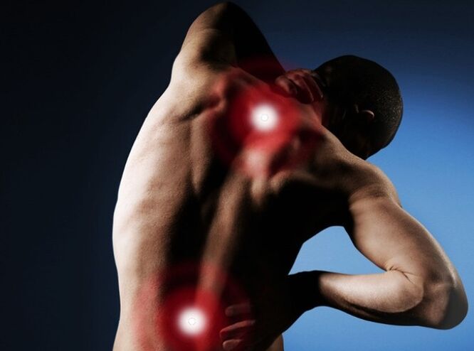 bizkarrezurreko osteokondrosiaren ondorioz bizkarreko mina